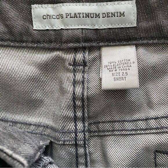 Women’s Chico’s Platinum Ultimate Fit Boot Leg Jeans size 2.5S /L/14 - Picture 5 of 9